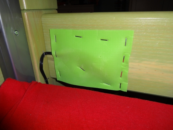 Stapling foam to the bed frame