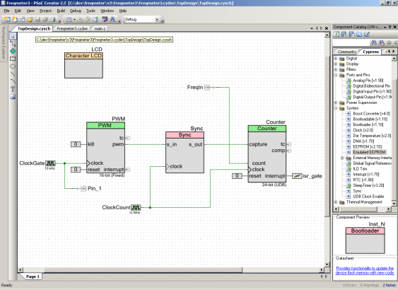 PSoC5 version of the schematic