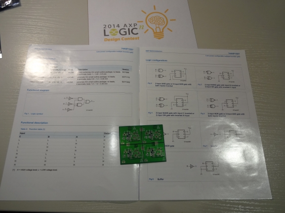 AXP1G57 configurable logic demo board