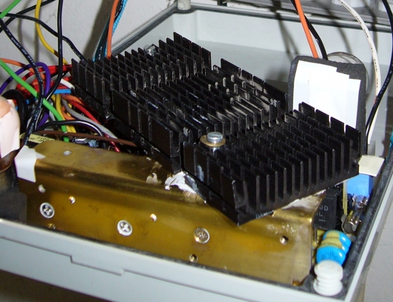 power supply with heat sink and fan